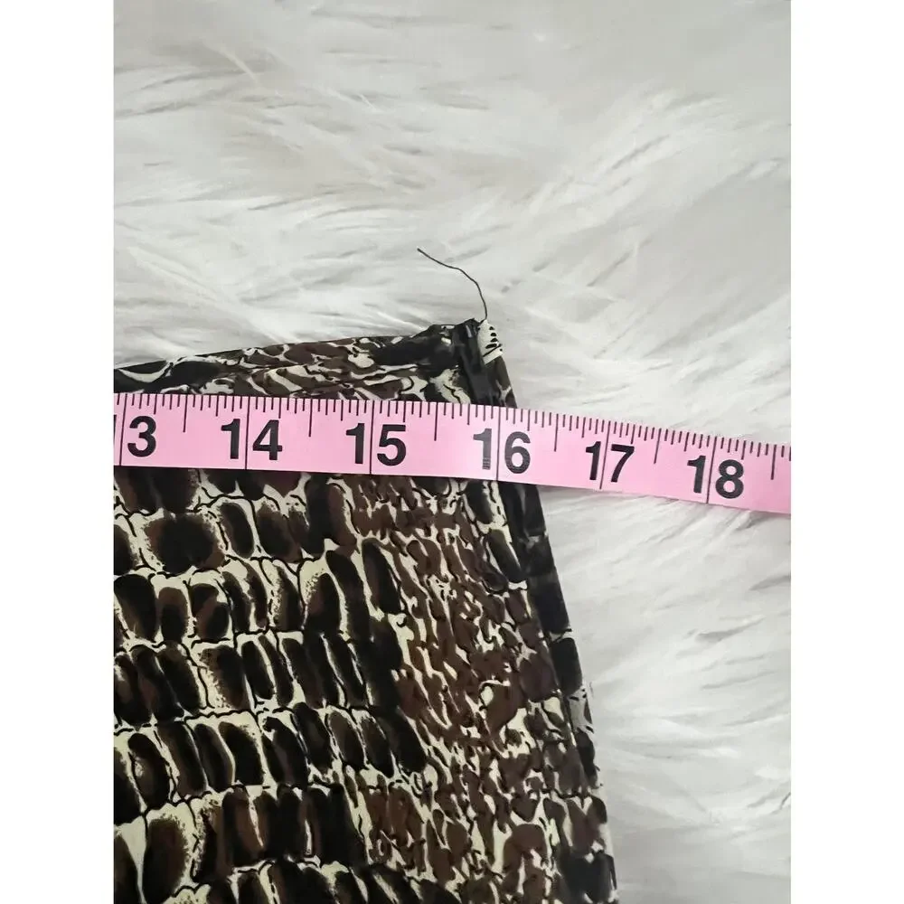 Vintage Maria Gabrielle Animal Print Midi Skirt Size XL